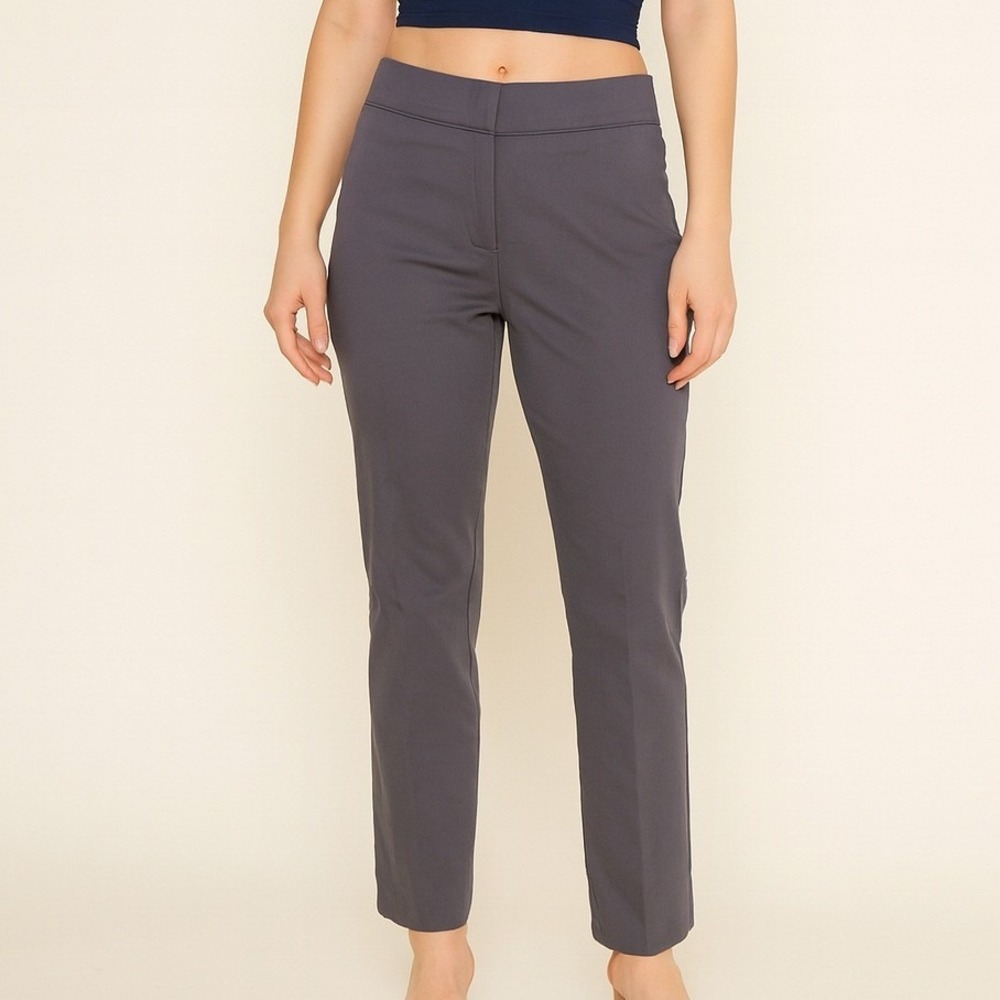 Lila Ryan‎ Women Gray Stretch Pants Size 6 Slim Fit Ankle Length
